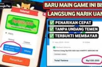 Baru Login Langsung Dapat Saldo DANA Rp100.000 Dari Game Penghasil Uang Melon Bash! (Foto: Yt Info Apk)