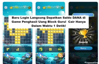 Baru Login Langsung Dapatkan Saldo DANA di Game Penghasil Uang Block Guru!  Cair Hanya Dalam Waktu 1 Detik!