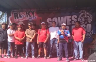 Rijanto didaulat nyanyi lagu Blitar oleh para peserta Gowes