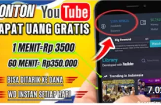 Langsung Cair! Nonton Youtube Dapatkan Uang Hingga Jutaan Rupiah dengan Aplikasi Penghasil Uang Terbukti Membayar!