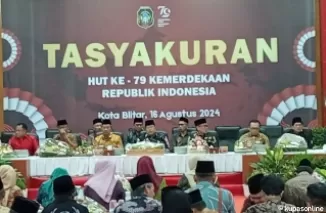 Gelaran malam Tasyakuran dan doa bersama sambut HUT RI ke 79 oleh Pemkot Blitar