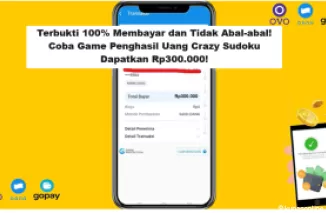 Terbukti 100% Membayar dan Tidak Abal-abal! Coba Game Penghasil Uang Crazy Sudoku Dapatkan Rp300.000!