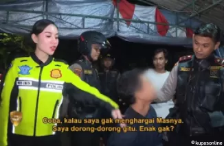 Viral! Polwan Cantik Ditegur Netizen Usai Tegur Pengunjung Warung yang Sedang Makan dan Mengatakan Tidak Sopan