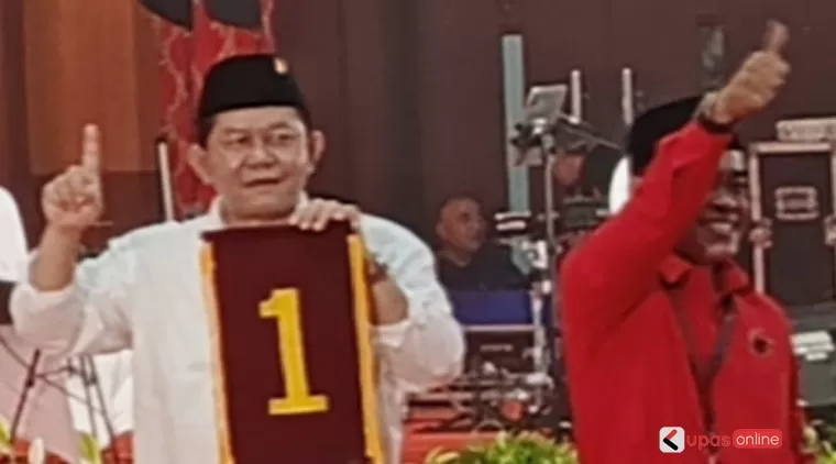 Pasangan Calon Wali Kota dan Wakil Walikota Blitar Bambang-Bayu Raih nomor urut 1