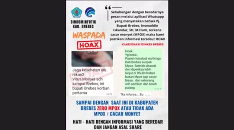 Berita Pj Bupati Brebes Terpapar Cacar Monyet Hoax! Berikut Ini Faktanya!