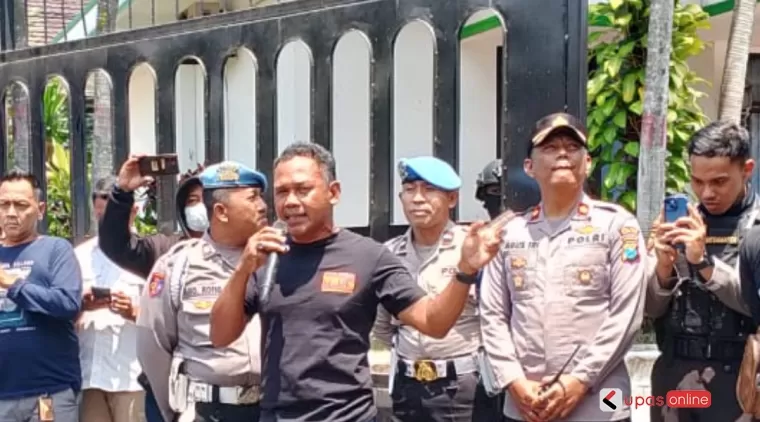 Ketua GPI Jaka Prasetya sewaktu unras