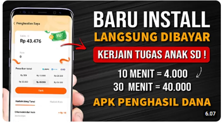 Cuman dengan Waktu 30 Menit Bisa Hasilkan Uang Rp40 Ribu di Aplikasi Penghasil Uang Ini!