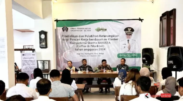 Disnaker Kab Blitar manfaatkan DBHCHT untuk program pelatihan barista dan program Aji Tani