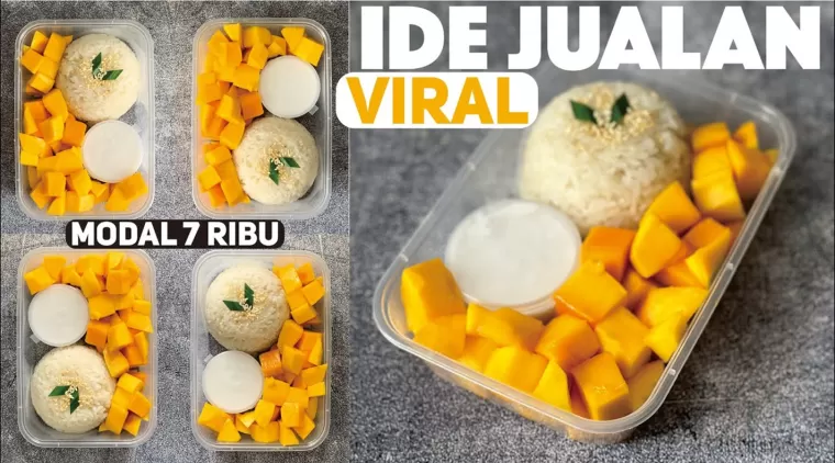 Modal Hanya Rp7 Ribuan, Manggo Sticky Rice Bisa di Jual dengan Harga Rp20 Ribu! Untung Besar Gais!