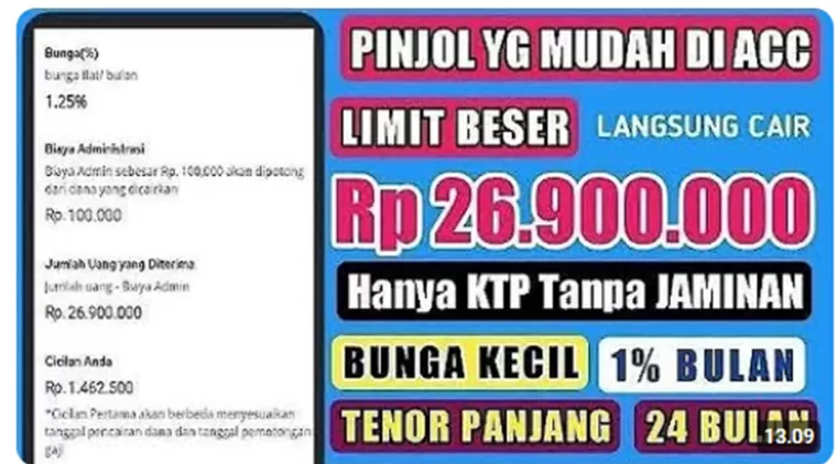 Pinjaman Online Mudah, Limit Besar, Tanpa BI Cheking, Cair Langsung Dalam 5 Menit