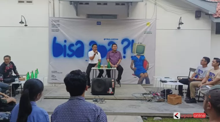 Pasangan Bambang-Bayu sodorkan berbagai progam inovatif di acara talkshow bisa apa yang di gelar HIPMI Kota Blitar