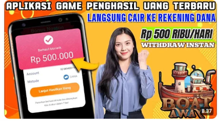 Cara Mudah Hasilkan  Cuan Hingga Rp500 Ribu Sehari dengan Game Penghasil Uang Boat Away