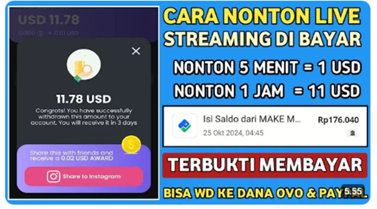 Cuan Berlipat! Dapatkan Ratusan Ribu Hanya dengan Menonton Video Live Streaming