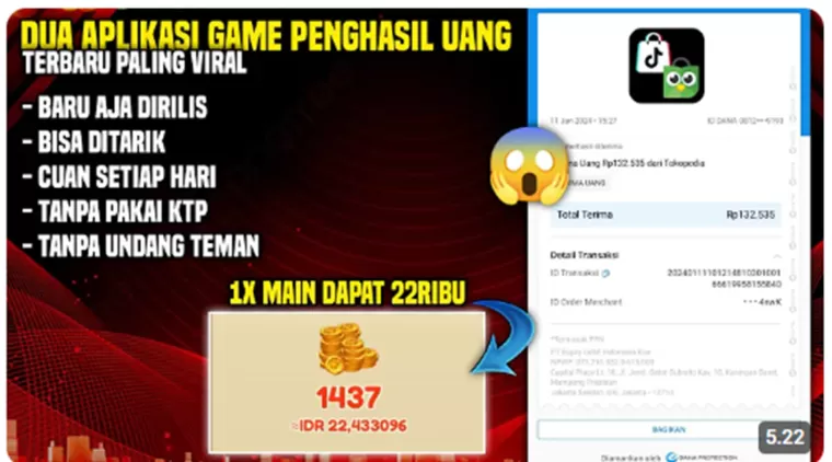 Cuma Bermain Dua Game Penghasil Uang Ini Bisa Dibayar Hingga Rp9 Juta!