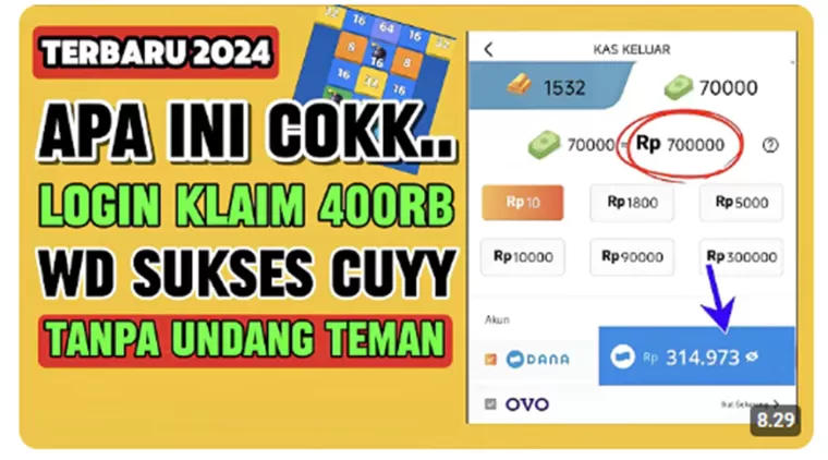 Game Penghasil Uang Terbaru! Dapatkan Bonus Rp400 Ribu Saat Awal Login di 2048 Puzzle!