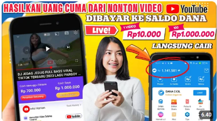 Hanya dengan Menonton Video, Saldo Dana dan OVO Bisa Langsung Terisi! Coba Aplikasi Penghasil Uang Ini!