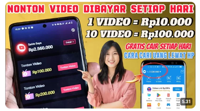 Hanya Dengan Nonton Vidio Bisa Hasilkan Saldo DANA Dalam Hitungan Detik di Aplikasi Penghasil Uang Givvy Videos