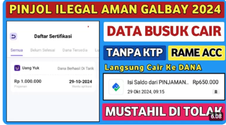 Pinjaman Online Ilegal 2024 yang Aman dan Mudah Cair, Trik Mengajukan dengan Data Busuk!