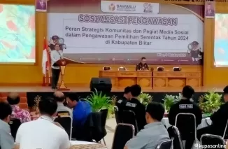 Sosialisasi Bawaslu Kab Blitar bersama pegiat Media sosial