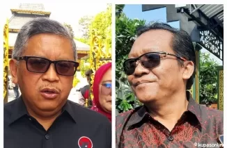 Sekretaris Jenderal DPP PDI-P, Hasto Kristiyanto dan Sekretaris DPC PDIP Kab Blitar Supriadi (Kuat)