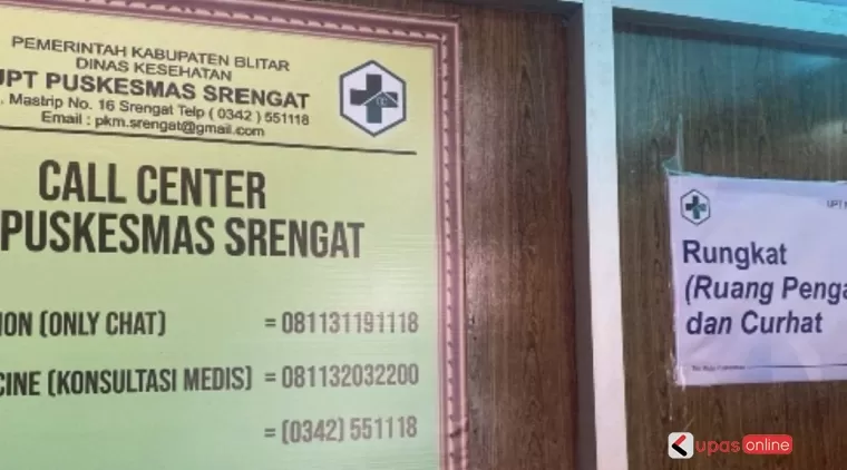 Foto ruang pengaduan dan curhat program Rungkat Puskesmas Srengat