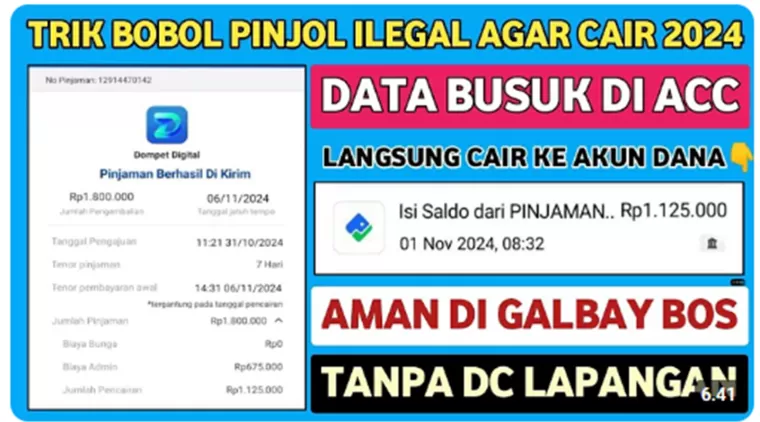 Begini Tril Pinjol Ilegal Agar Bisa Cair Gunakan Data Busuk! Coba Ini Langsung Cair Hingga Rp1,8 Juta!