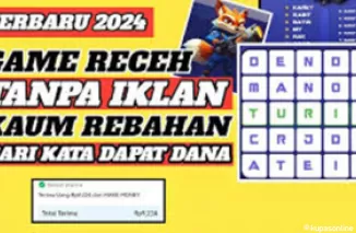 Game Receh Tanpa Iklan! Kaum Rebahan Harus Coba! Cari Kata Dapatkan Saldo DANA Gratis!