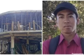 Ketua KRPK Moch Erdin Subechan dan Foto Bangunan gedung perpus Kab Blitar