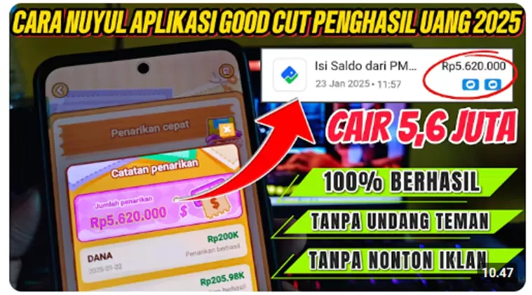 Cara Nuyul di Game Penghasil Uang Good Cut dengan Cepat dan Mudah! Cuan Jutaan Rupiah!