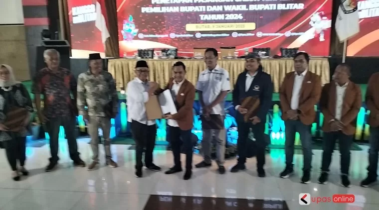 Resmi  KPU Kabupaten Blitar menetapkan Rijanto-Beky sebagai Bupati dan Wakil Bupati Blitar terpilih