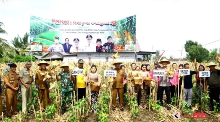 Wabup Blitar Beky Herdiansyah hadiri panen raya jagung di Desa Balerejo