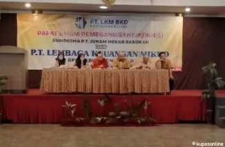 Pelaksanaan RUPS PT Bumdesma Junam Mekar Barokah bersama PT Lembaga Keuangan Mikro (LKM BKD) Kabupaten Blitar