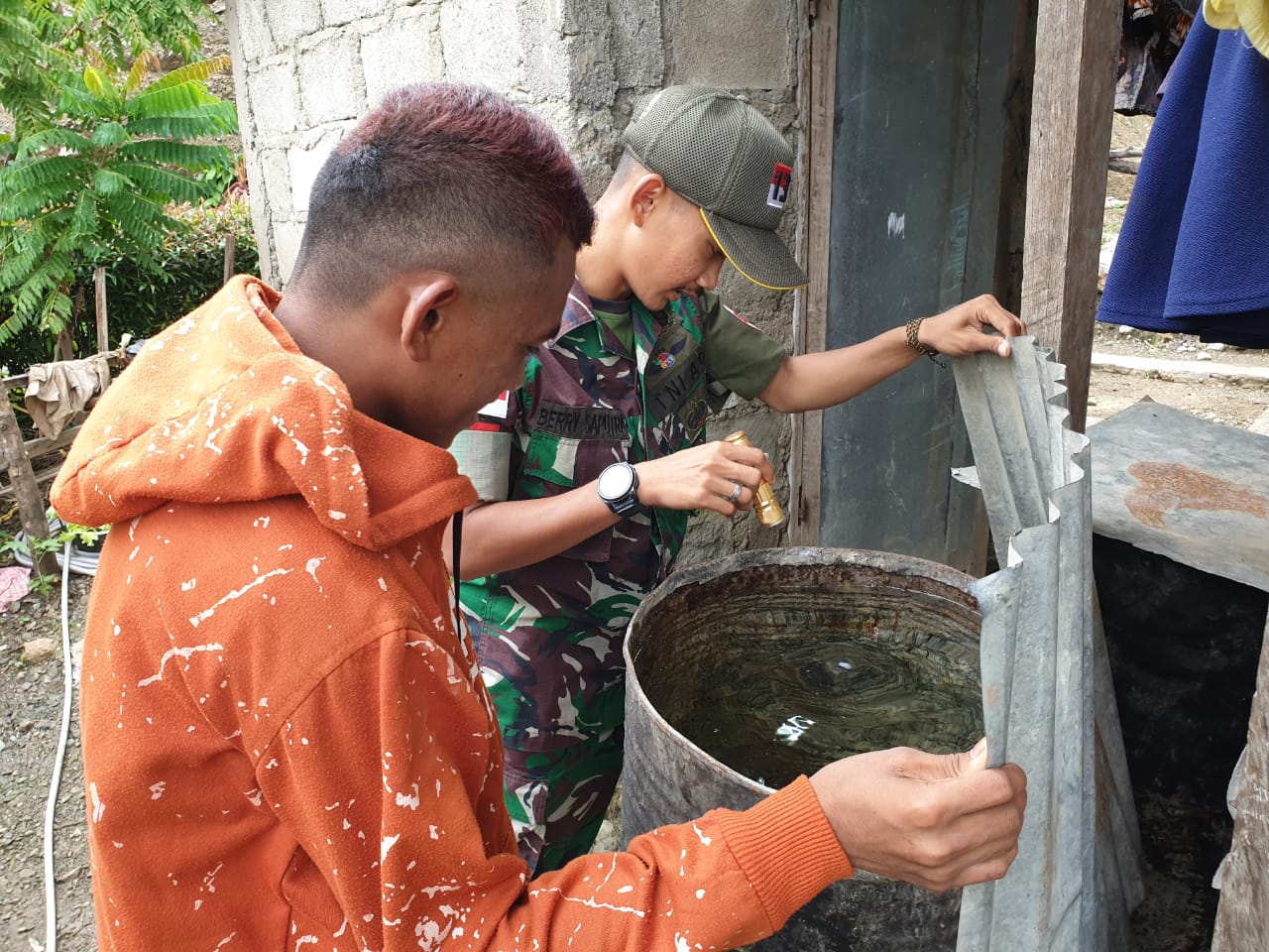 Masuki Musim Penghujan, Satgas Pamtas RI-RDTL Yonif 132/BS, Himbau Masyarakat Waspada Jentik Nyamuk