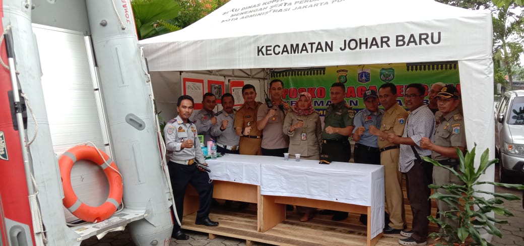 Tiga Pilar Kecamatan Johar Baru Jakpus Kunjungi Posko Tanggap Bencana