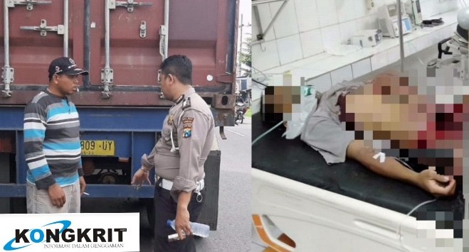 Pengendara Motor Kritis di RSUD Jombang, Usai Terserempet Truk Tronton di Pasar Cukir