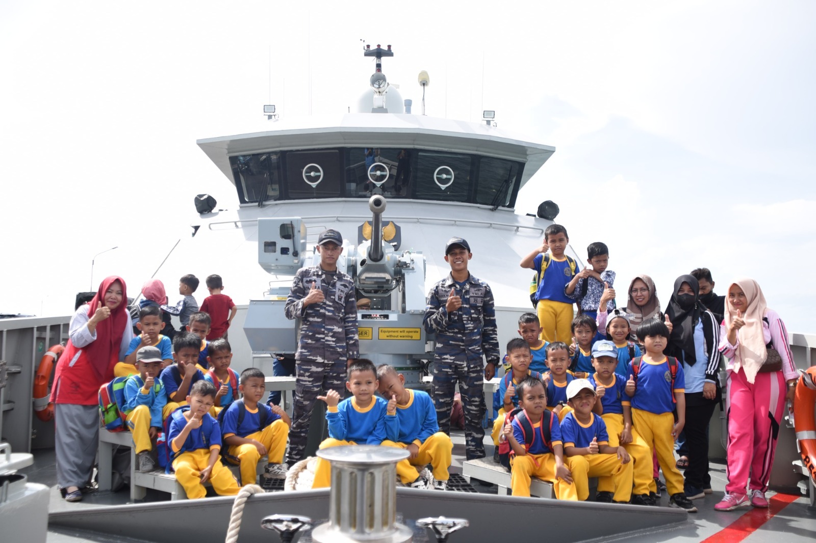 Open Ship Siswa TK Yayasan Nur Amalia Tarakan di Unsur Satrol Lantamal XIII KRI Sidat-851