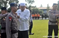 Bupati Hamsuardi dan Kapolres AKBP Agung Tribawanto Pimpin Apel Gelar Pasukan Ketupat Singgalang 2024