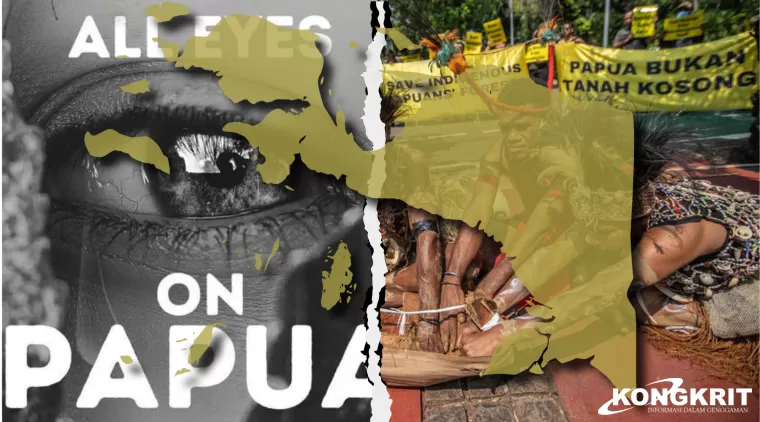 36.000 Hektar Boven Digoel Papua Akan Dibabat, All Eyes On Papua Jadi Wujud Krisis Suku Awyu dan Moi. (Foto : Dok. Kongkrit.com)