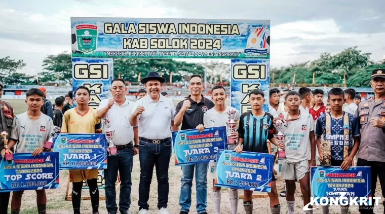 Turnamen GSI Kabupaten Solok Tahun 2024 Resmi Ditutup Epyardi Asda, X Koto Singkarak Sabet Juara Pertama