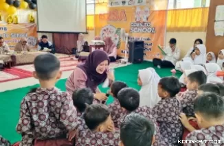 B2SA Goes To School Ketua TP PKK Yusrita Ajak Orang Tua Perhatikan Makanan dan Gizi Anak