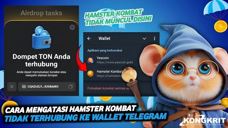 Cara Mengatasi Hamster Combat Tidak Terhubung ke Wallet Telegram, Gak Pake Aplikasi Tambahan! (Foto : Dok. Istimewa)