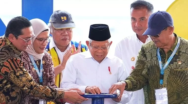 Peresmian Bendungan Cipanas oleh Wapres RI, Ma'ruf Amin