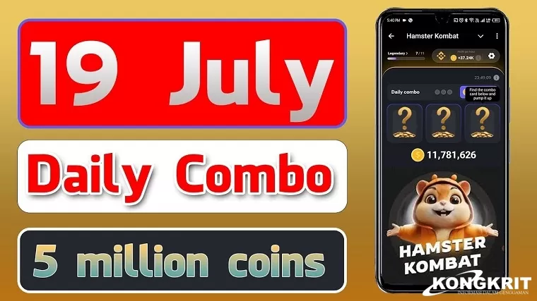 TERBARU! Daily Combo dan Daily Cipher Hamster Combat 16 Juli, Klaim 5 Juta Koin Disini! (Foto : Dok. Istimewa)