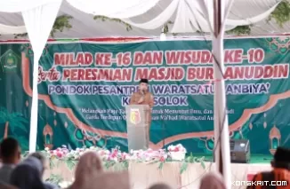 Wawako Solok Hadiri Wisuda dan Peresmian Masjid di Ponpes Warasatul Anbiya, Siapkan Generasi Islami