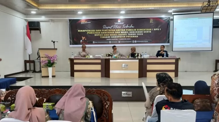 Rapat pleno terbuka rekapitulasi dan penetapan Daftar Pemilih Sementara (DPS) tingkat Kabupaten Pasaman