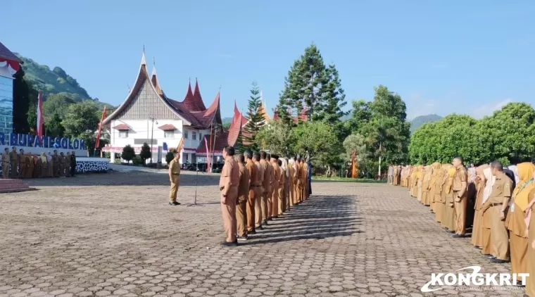 Medison Pimpin Apel Pagi, Pemkab Solok Matangkan Persiapan HUT RI ke-79