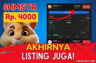 Akhirnya Listing! Ini Harga Koin Hamster Combat di Gate.io. (Foto : Dok. Istimewa)