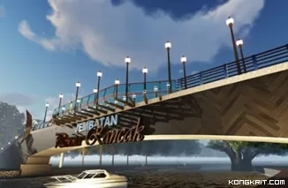 Desain Jembatan Wisata Pantai Carocok Painan (Sumber: ontime.id)