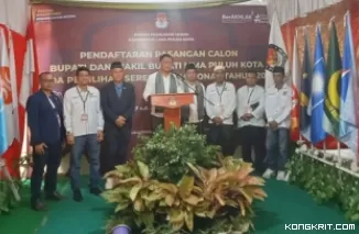 Ribuan Warga Lima Puluh Kota Kawal Rizki Kurniawan Nakasri dan Ferizal Ridwan Daftar ke KPUD