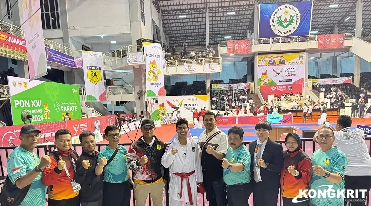 Anggota Brimob Sumbar Sumbang Medali Perunggu dalam Cabang Karate PON XXI Aceh-Sumut (Foto: Dok.Istimewa)